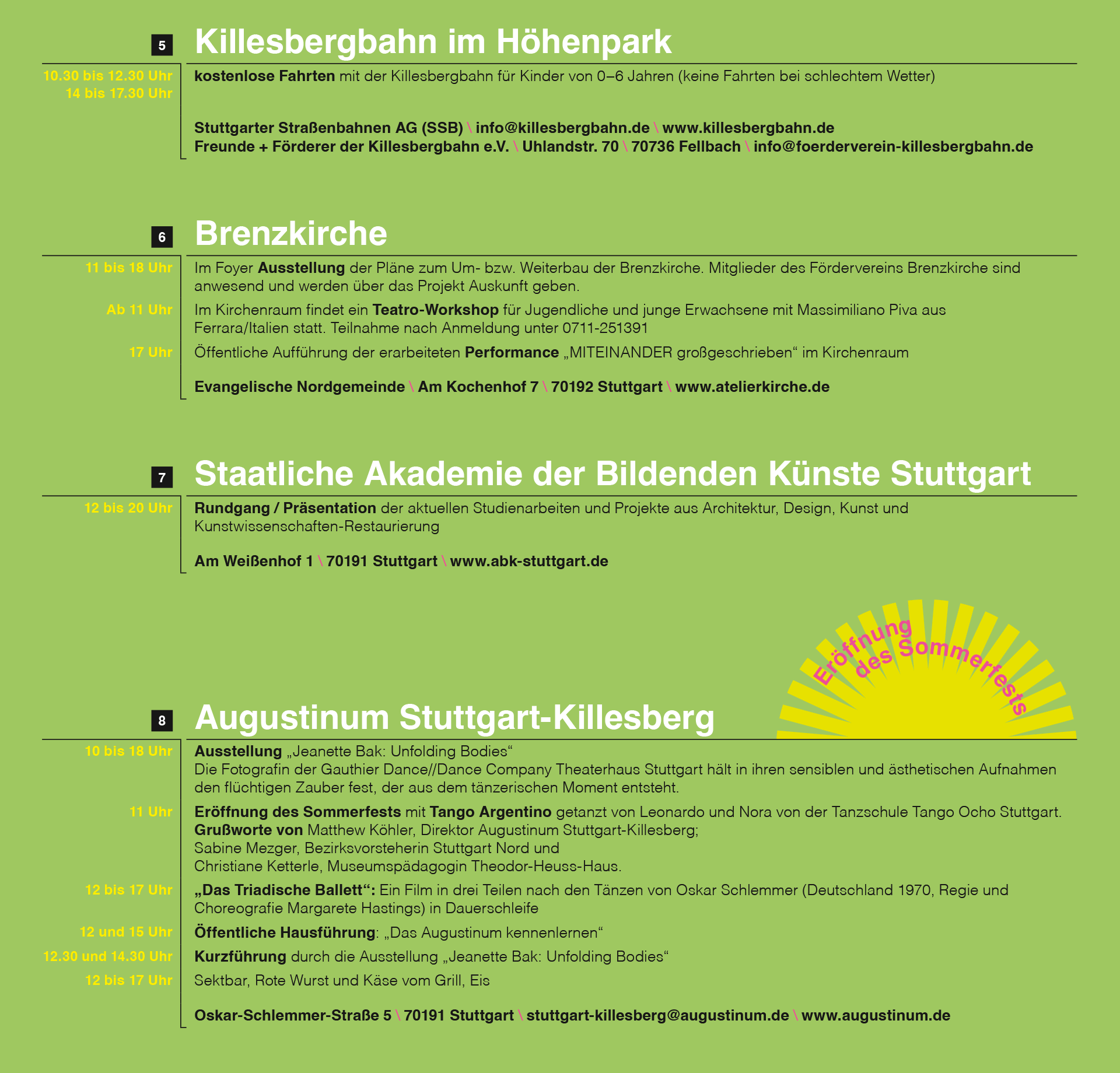 Sommerfest am Killesberg